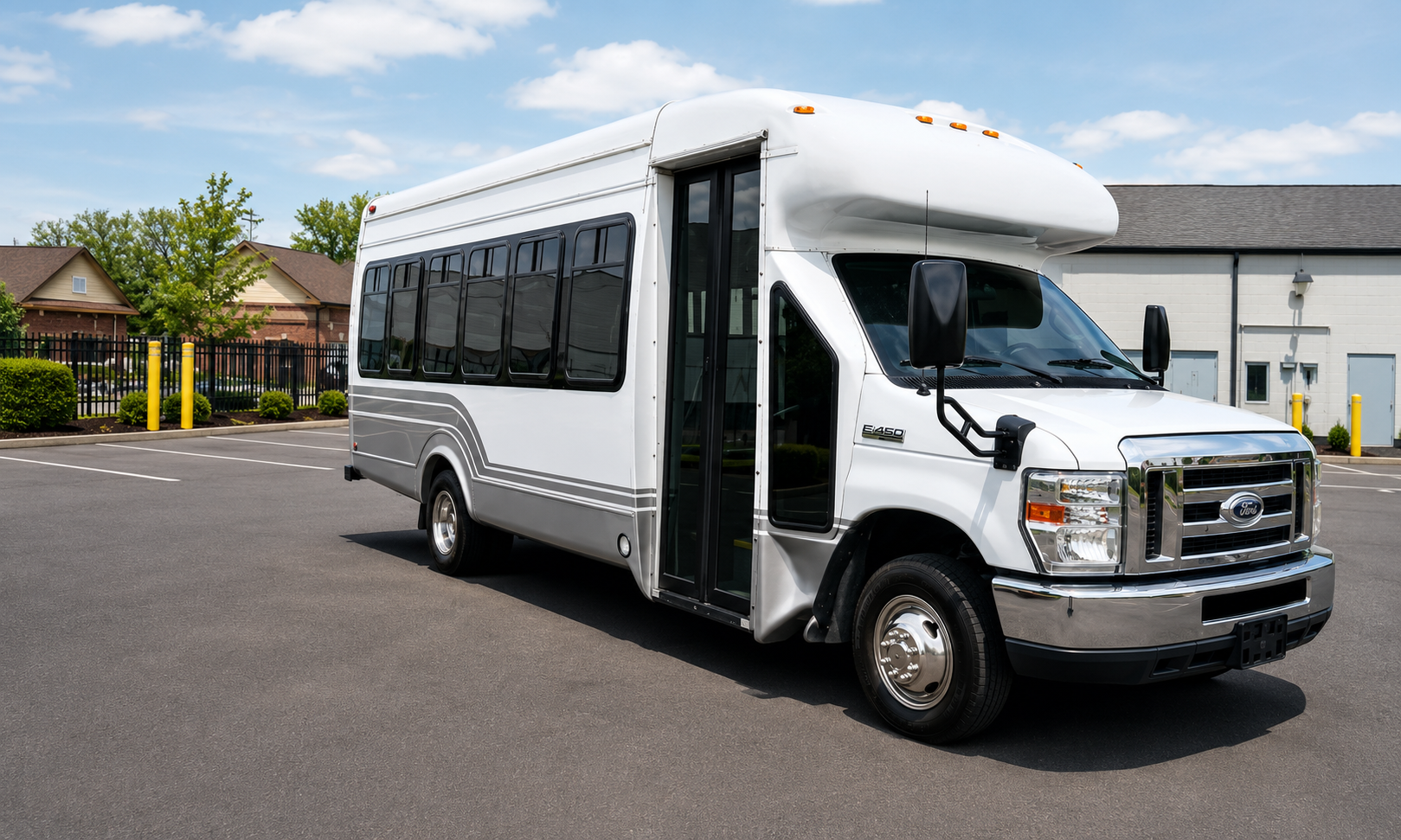 Exterior of 16 passenger party bus